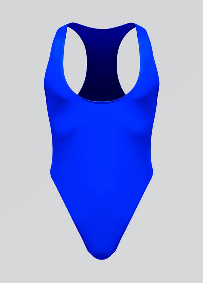 Mens Wide Neck Racerback Thong Sporty Bodysuit
