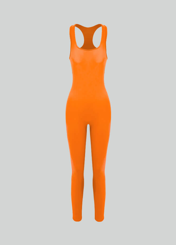 Womens Spandex Sleeveless Hollow Back Unitard