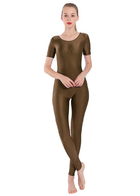 brown spandex jumpsuit
