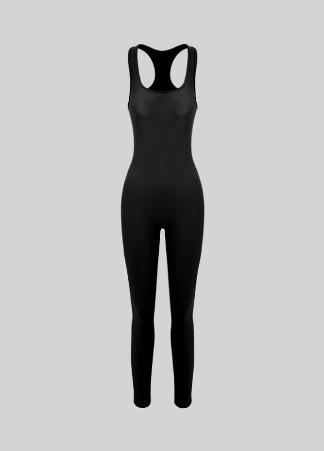 Womens Spandex Sleeveless Hollow Back Unitard