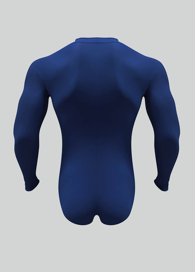 Mens Zip Front Long Sleeve Leotard