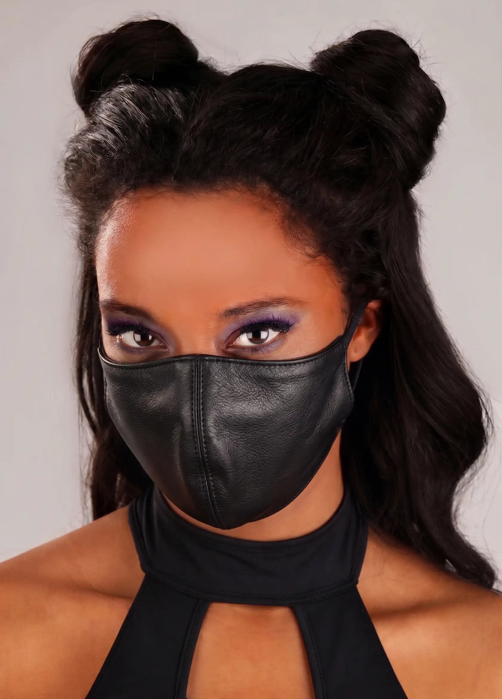 Washable Patent Leather Mask for Masquerade, Cosplay & Night Out