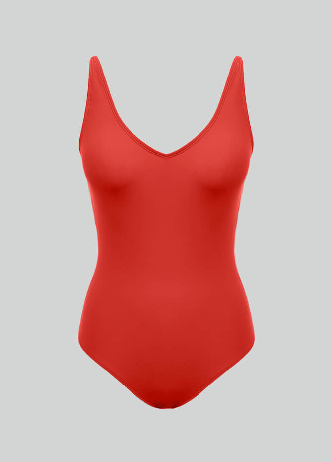 Womens V-Neck Back Straps Spandex Leotards
