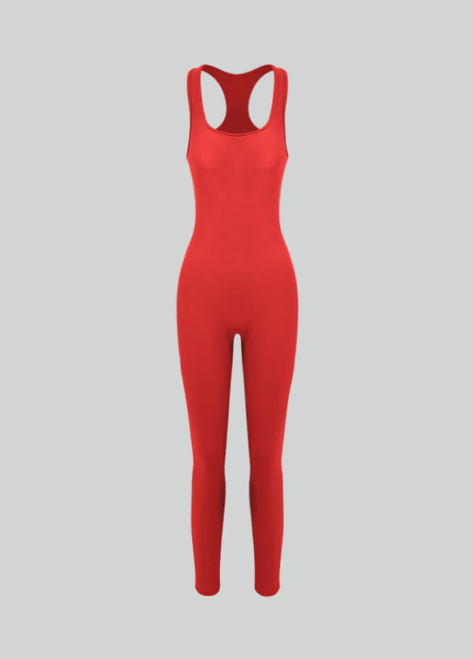 Womens Spandex Sleeveless Hollow Back Unitard