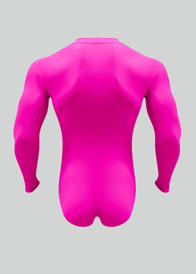 Mens Zip Front Long Sleeve Leotard