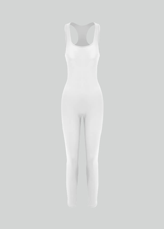 Womens Spandex Sleeveless Hollow Back Unitard