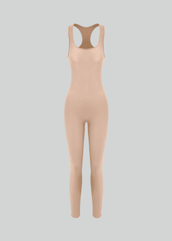 Womens Spandex Sleeveless Hollow Back Unitard