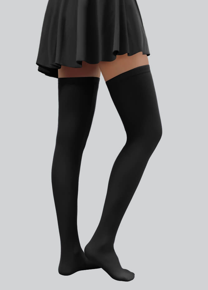Thigh-High Stockings with Silicone Leg Grippers