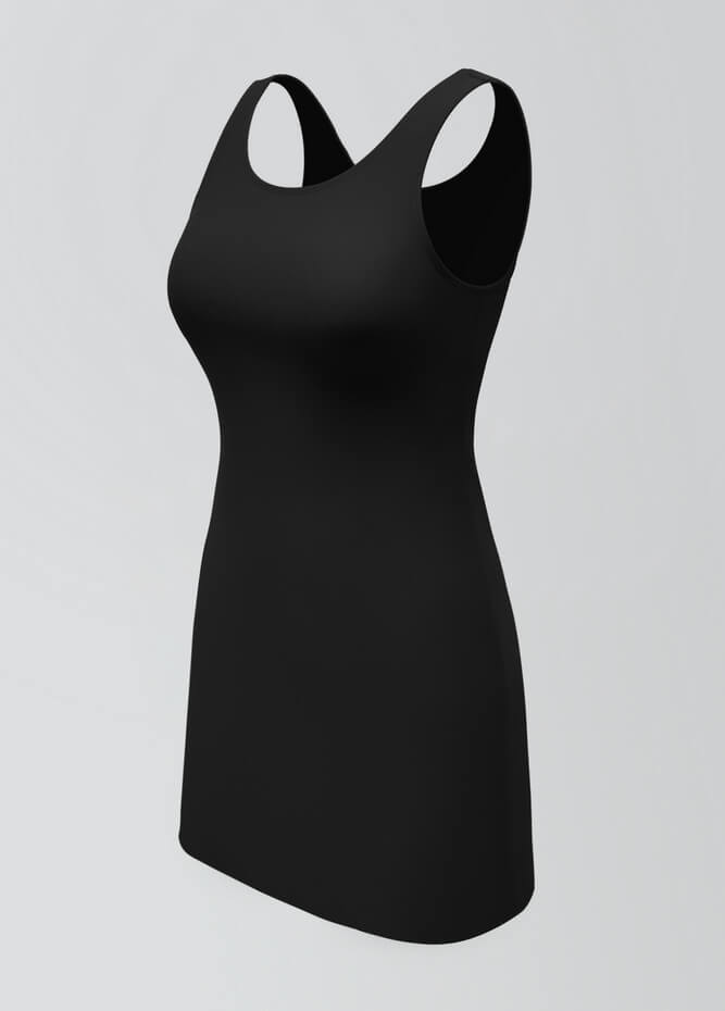 2-in-1 Tank Active Dress With Attached Shorts