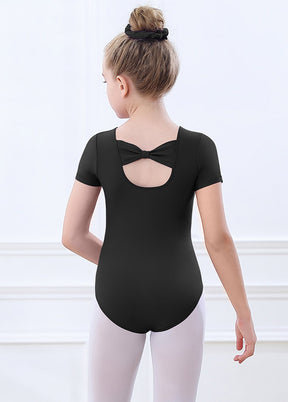 Speerise Bow Back Cap Sleeve Leotard