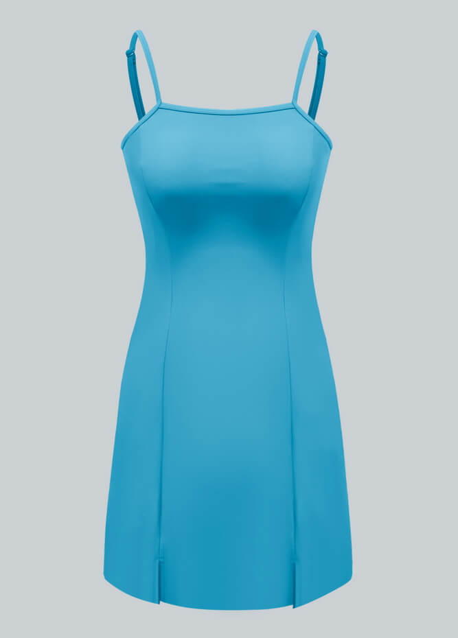 2-in-1 Spaghetti Strap Mini Dress With Detached Shorts