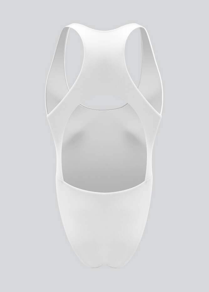 Mens Deep U-Neck Bodysuit With Back Cut-Out
