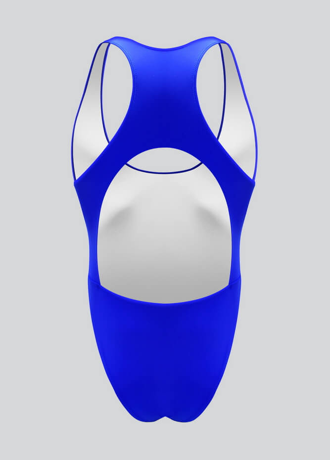 Mens Deep U-Neck Bodysuit With Back Cut-Out