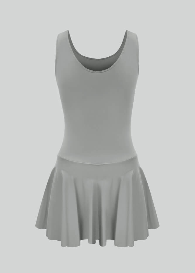Thong Sleeveless Leotard with Skirt