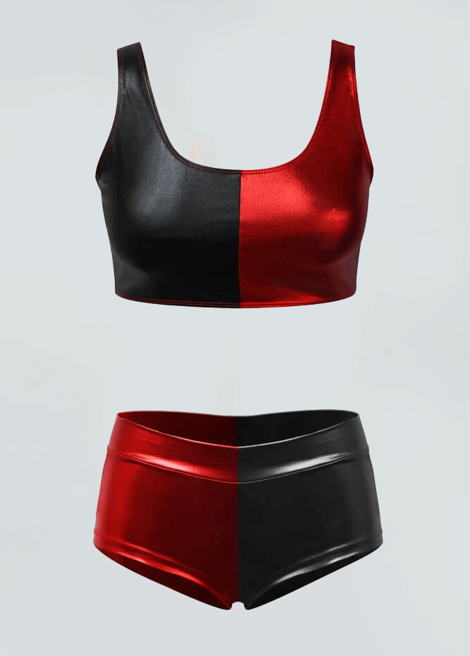 Harley Quinn Costume w/ Crop Top and Bottoms