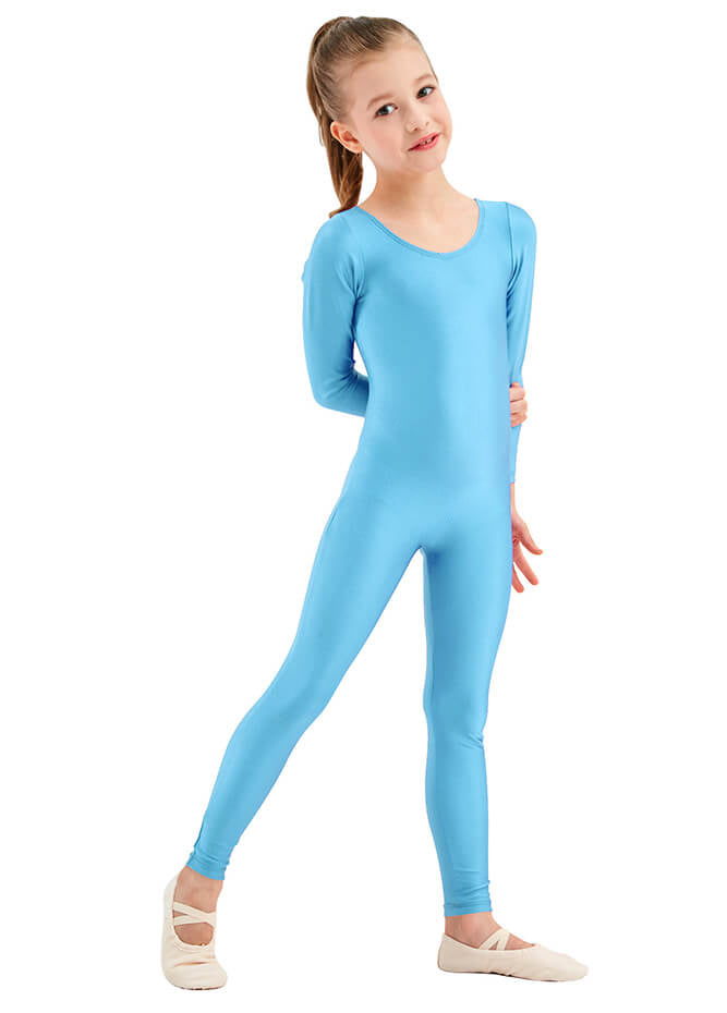 Kepblom Women's Long Sleeve Scoop Neck Unitard Spandex Bodysuit for Dance  Gymnastic Costume : : Clothing, Shoes & Accessories