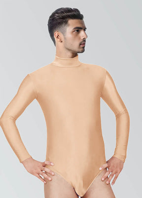 Long Sleeve Turtleneck Leotard for Men