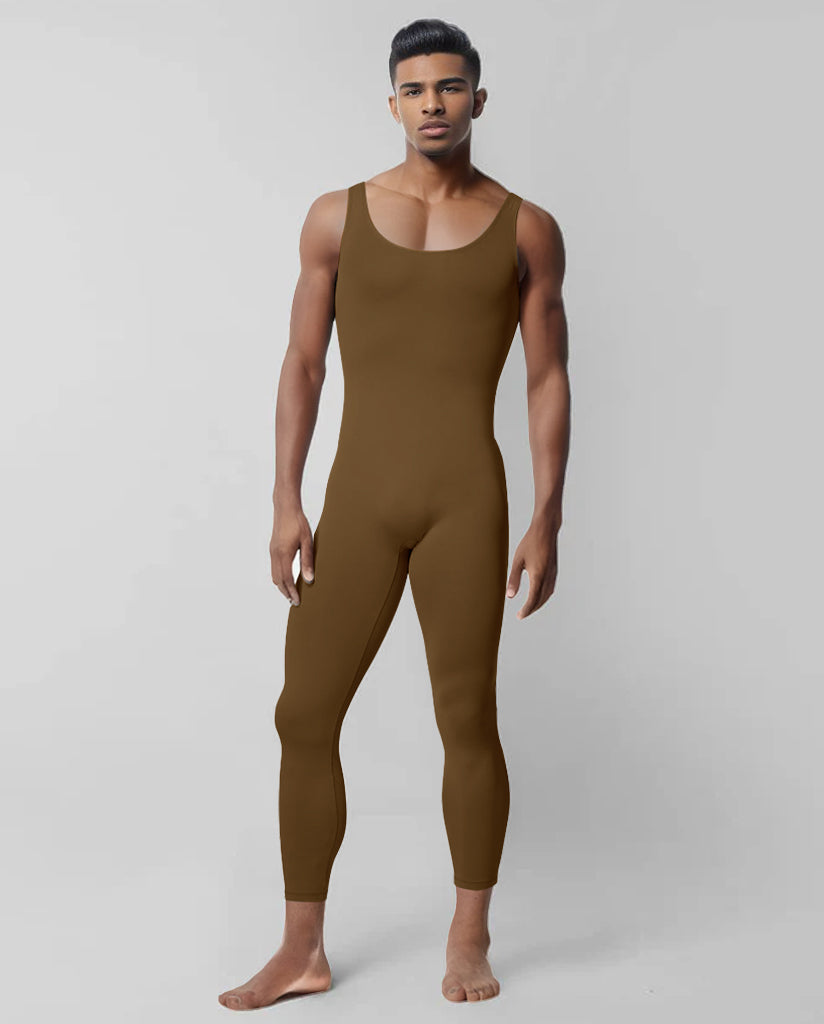Mens Tank Top Scoop Neck Sleeveless Unitards