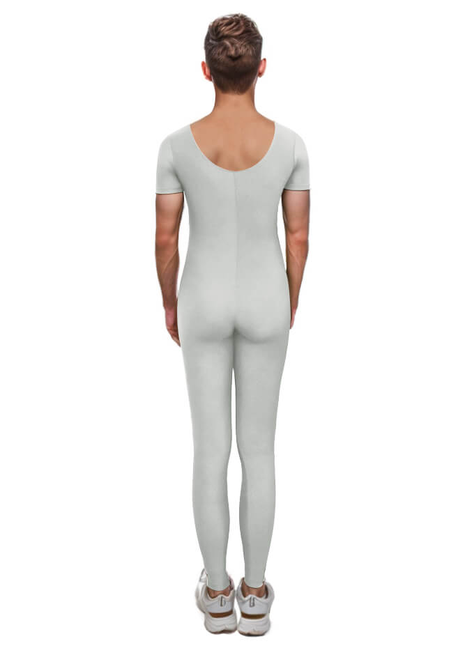 Mens One Piece Short Sleeve Unitard