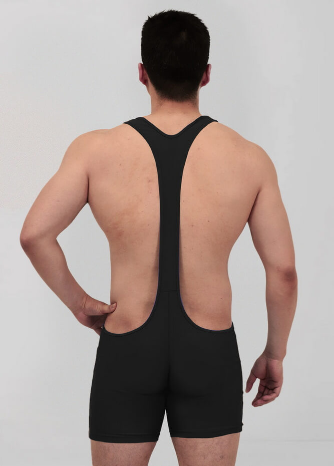 Mens Sexy Spandex Suspender Unitard