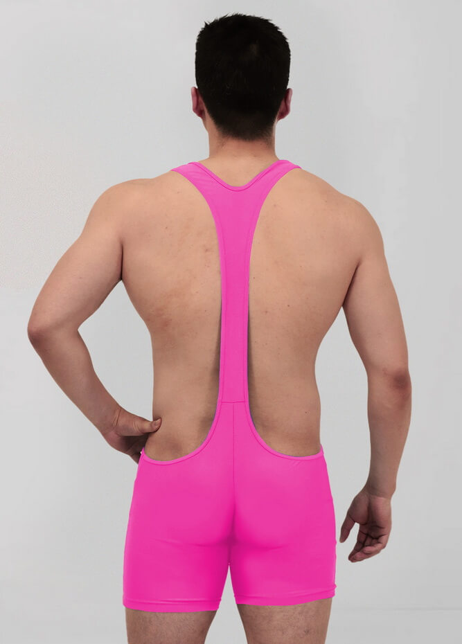 Mens Sexy Spandex Suspender Unitard