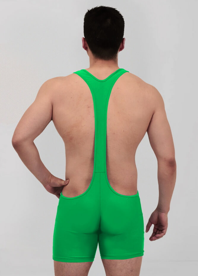 Mens Sexy Spandex Suspender Unitard