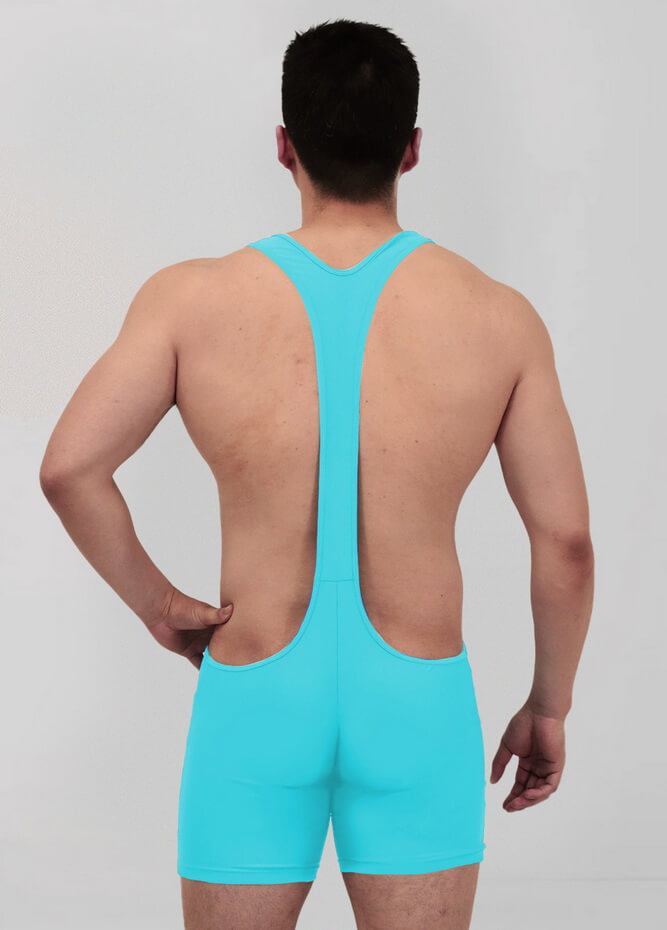 Mens Sexy Spandex Suspender Unitard