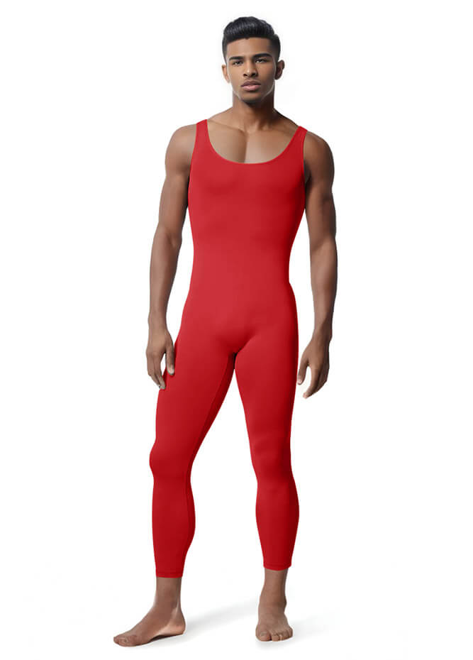 Mens Tank Top Scoop Neck Sleeveless Unitards