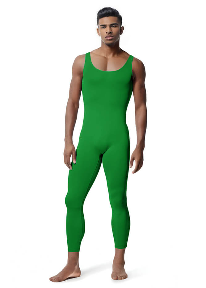 Mens Tank Top Scoop Neck Sleeveless Unitards