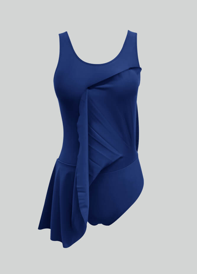Thong Sleeveless Leotard with Skirt