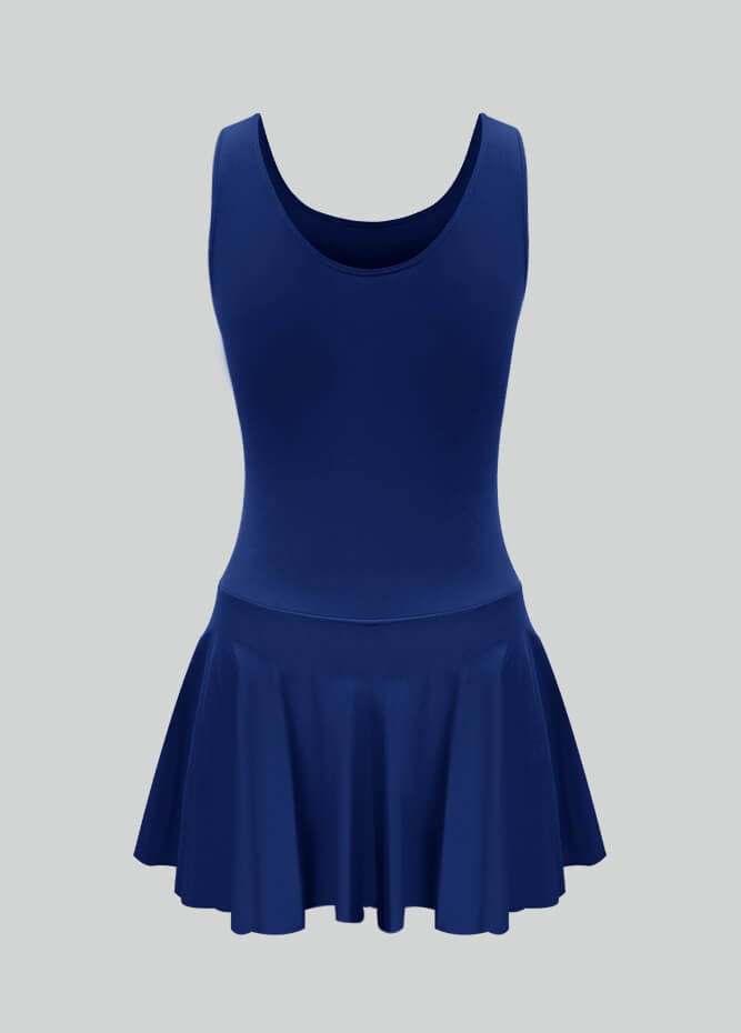 Thong Sleeveless Leotard with Skirt