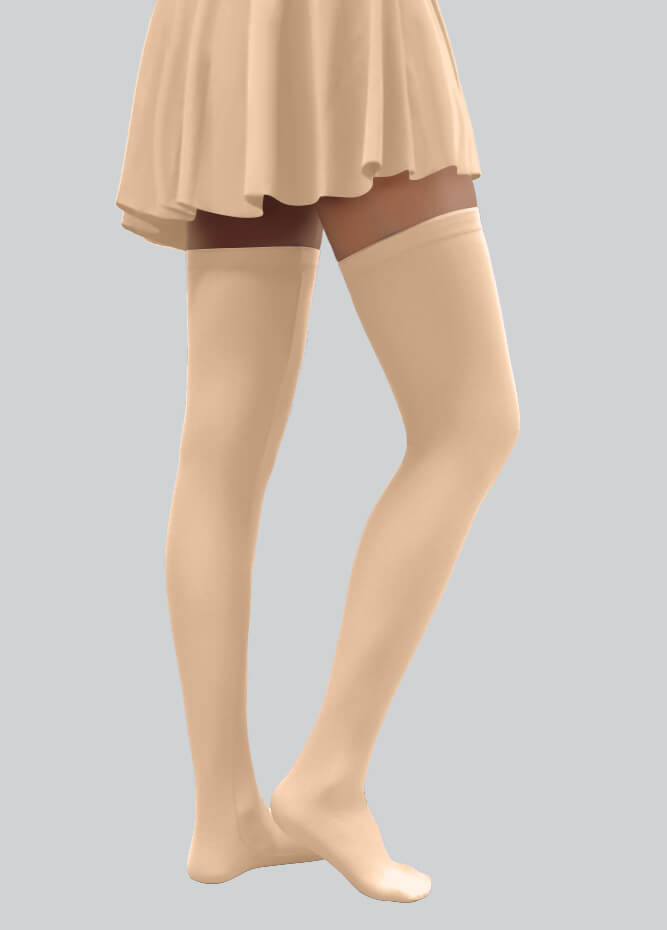 Thigh-High Stockings with Silicone Leg Grippers