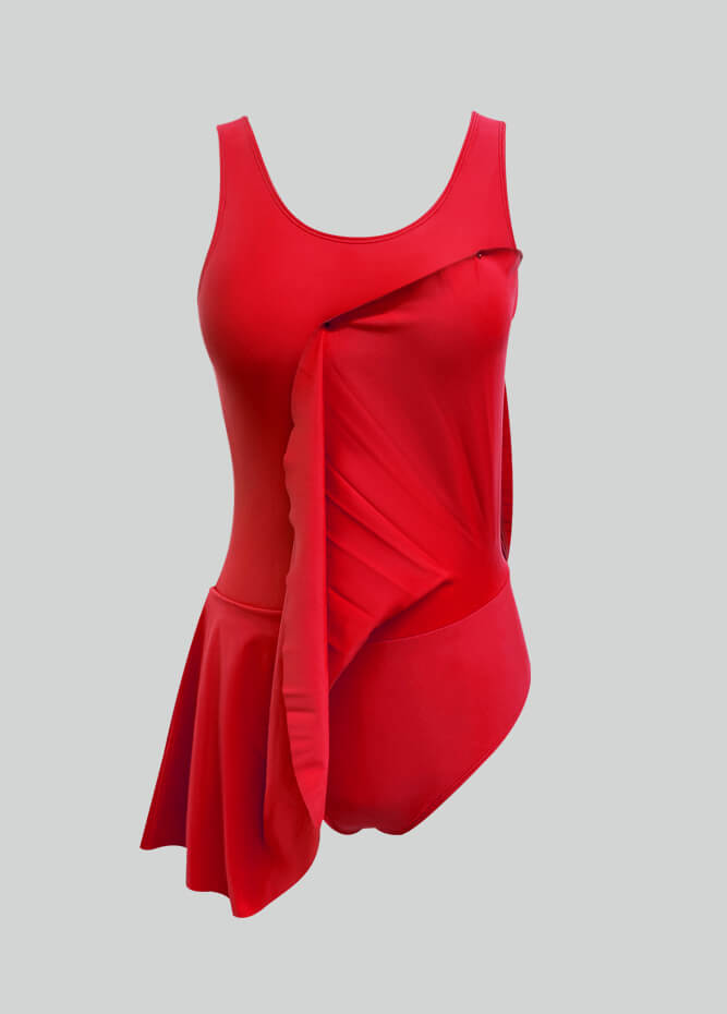 Thong Sleeveless Leotard with Skirt