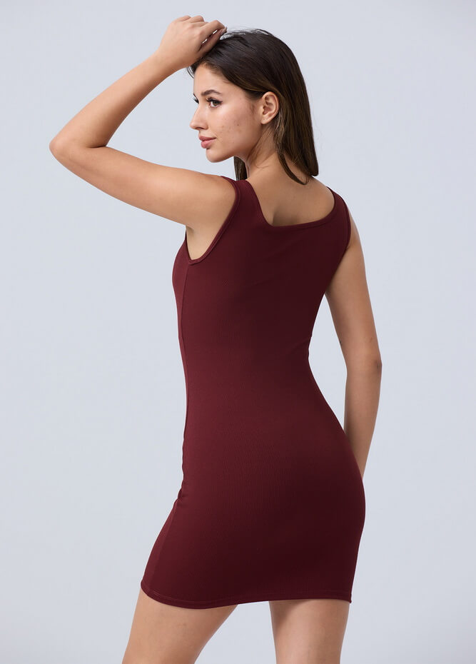 Ribbed Short Bodycon Mini Dresses