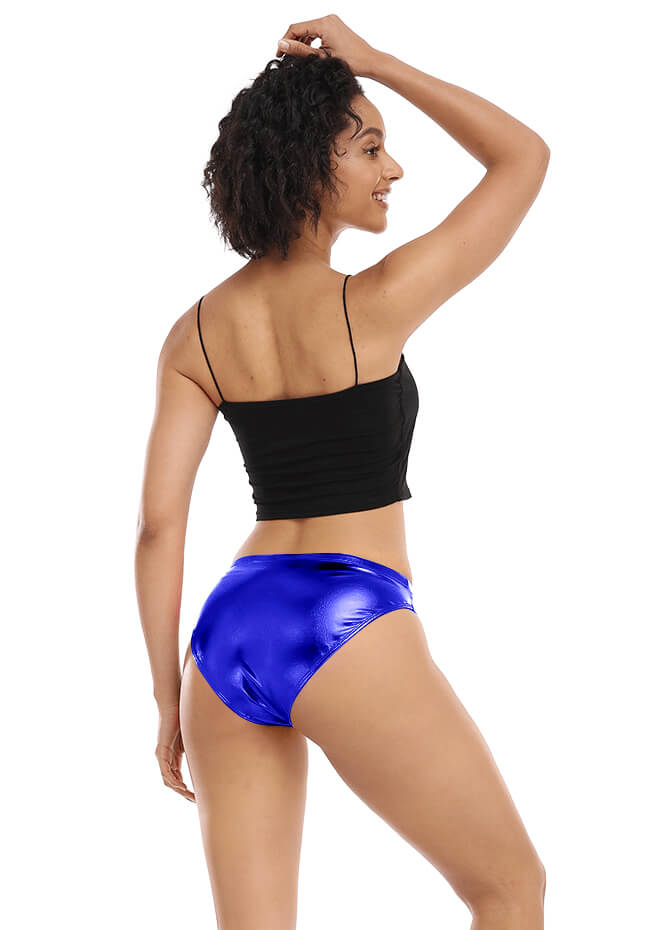 Shiny Metallic Panty Brief High Cut Shorts