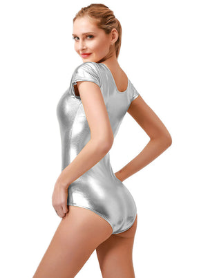 metallic leotard womens