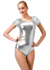 metallic leotard womens