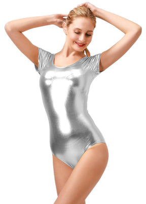 metallic leotard womens