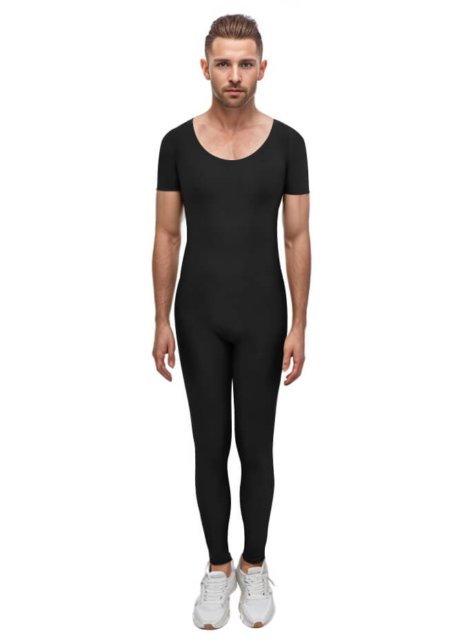 Speerise Mens One Piece Short Sleeve Unitard