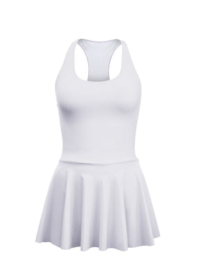 Thong Sleeveless Fitness Skirted Leotard