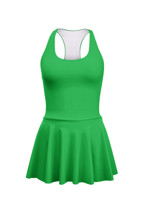 Thong Sleeveless Fitness Skirted Leotard