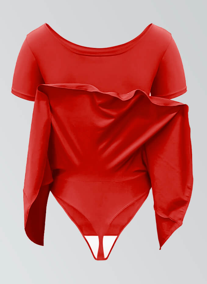 Thong Short Sleeve Skirted Leotard