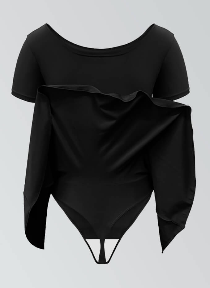 Thong Short Sleeve Skirted Leotard