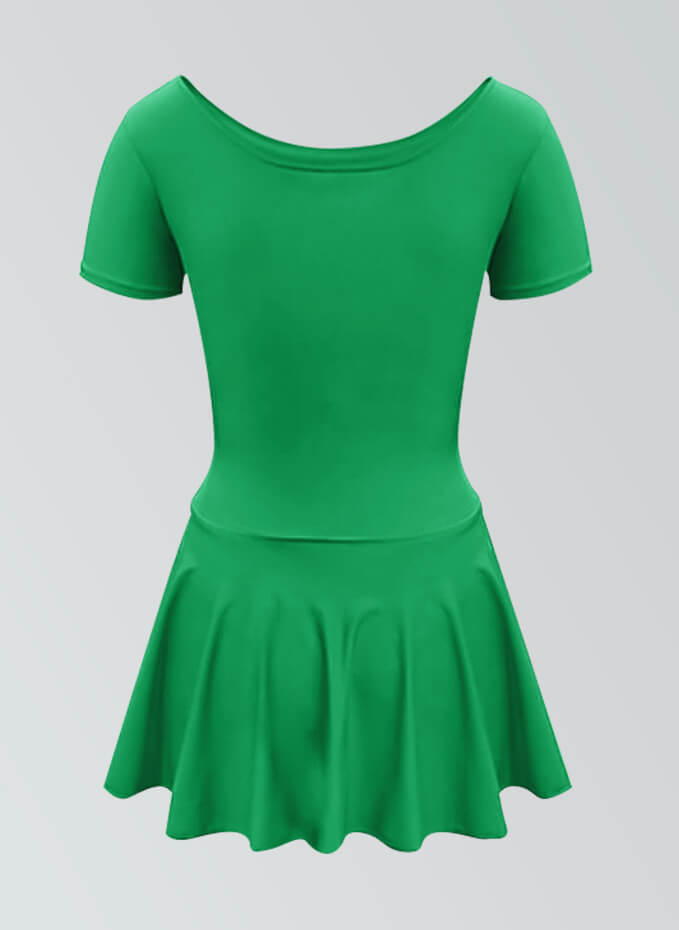 Thong Short Sleeve Skirted Leotard