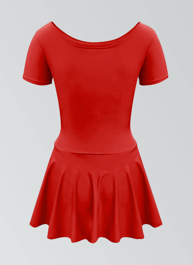 Thong Short Sleeve Skirted Leotard
