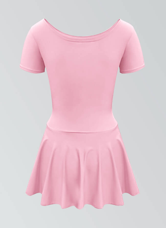 Thong Short Sleeve Skirted Leotard