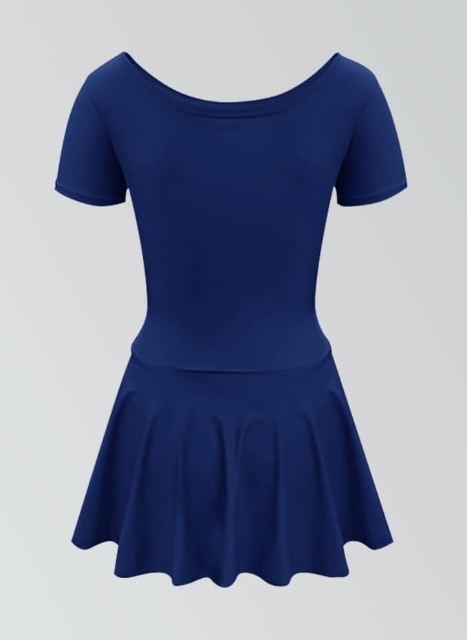Thong Short Sleeve Skirted Leotard
