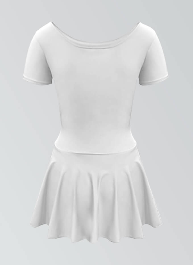 Thong Short Sleeve Skirted Leotard
