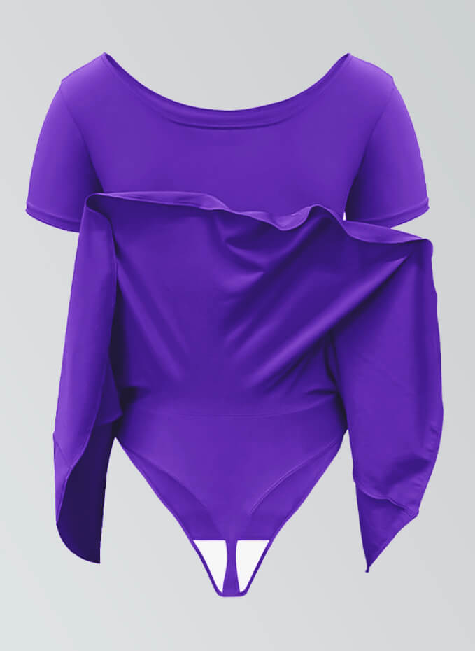 Thong Short Sleeve Skirted Leotard