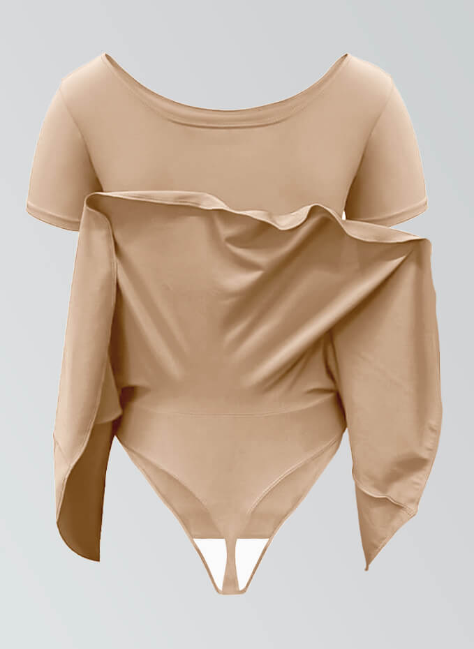 Thong Short Sleeve Skirted Leotard